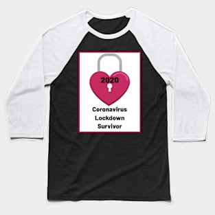 Coronavirus lockdown survivor 2020 - Pink Baseball T-Shirt